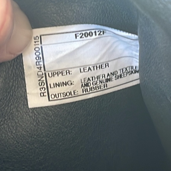 UGG Women's Channing II Boots Leather Sheepskin Sock Liner Black Size 10 - Picture 7 of 14